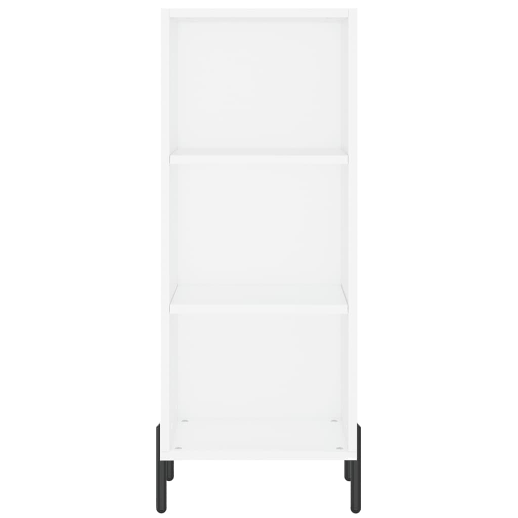vidaXL Wysoka szafka, biała, 34,5x34x180 cm, materiał drewnopochodny