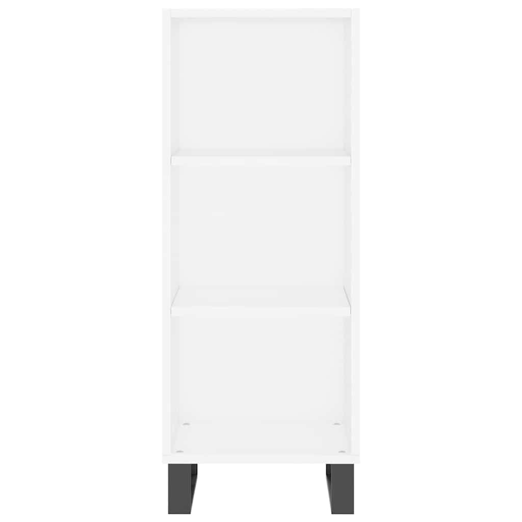 vidaXL Wysoka szafka, biała, 34,5x34x180 cm, materiał drewnopochodny