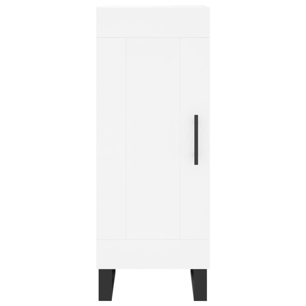 vidaXL Wysoka szafka, biała, 34,5x34x180 cm, materiał drewnopochodny