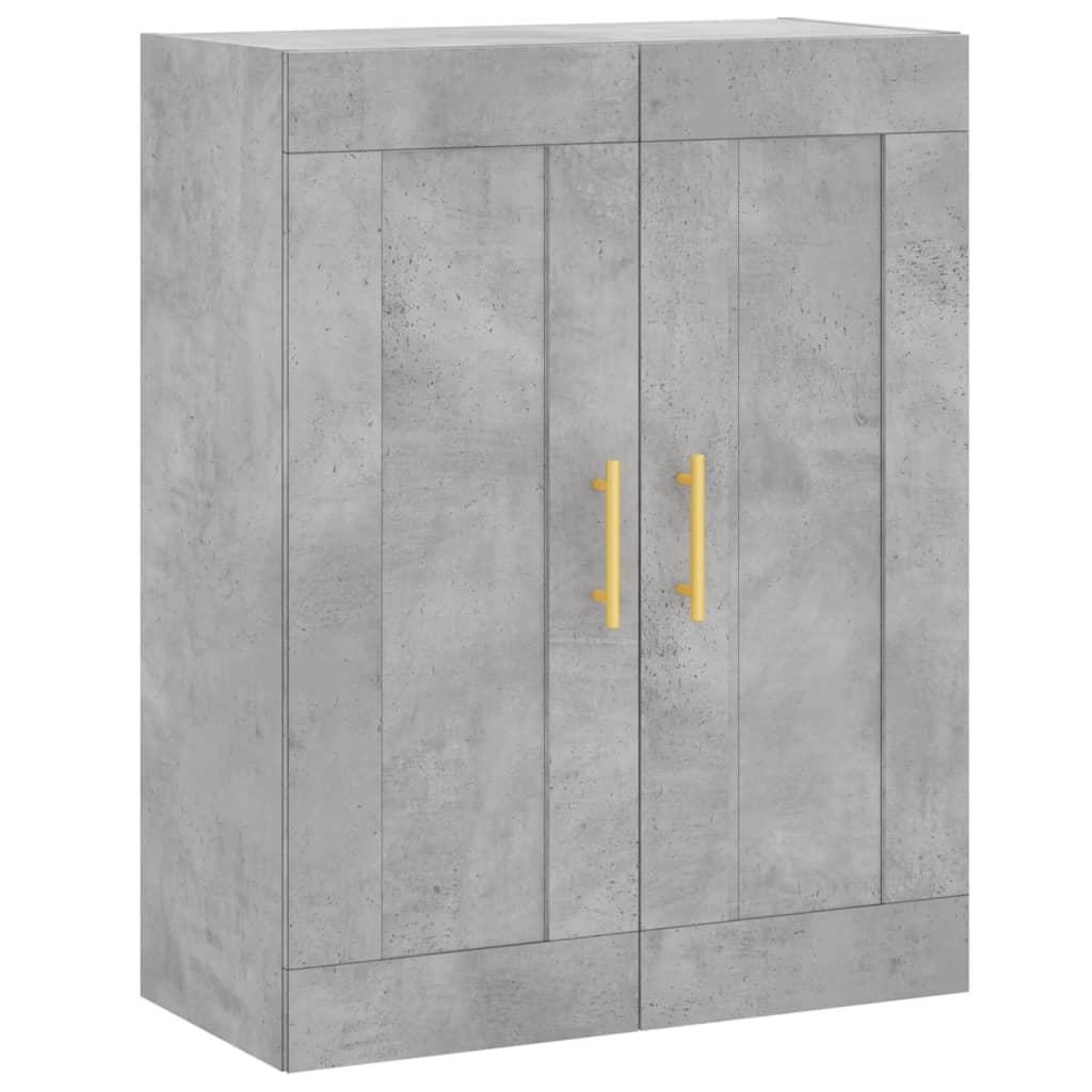 vidaXL Witrynka, szarość betonu 69,5x34x180 cm materiał drewnopochodny