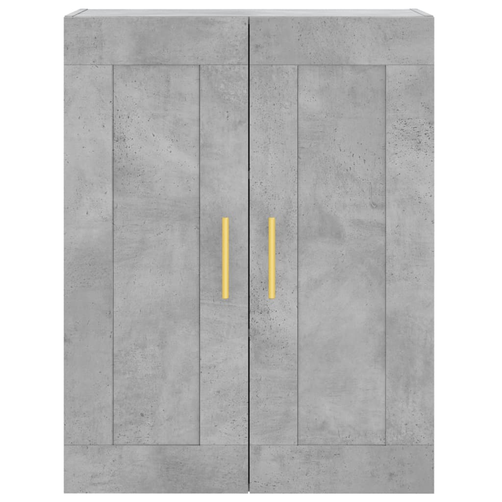 vidaXL Witrynka, szarość betonu 69,5x34x180 cm materiał drewnopochodny