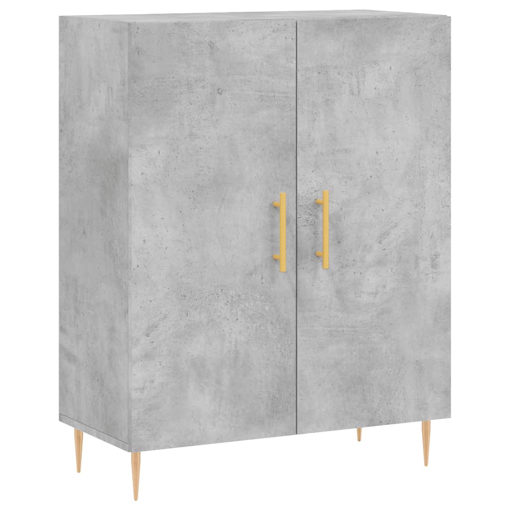 vidaXL Witrynka, szarość betonu 69,5x34x180 cm materiał drewnopochodny
