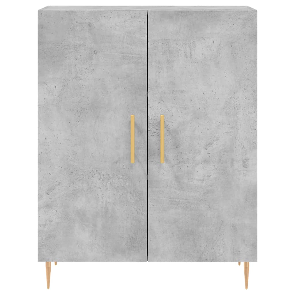 vidaXL Witrynka, szarość betonu 69,5x34x180 cm materiał drewnopochodny