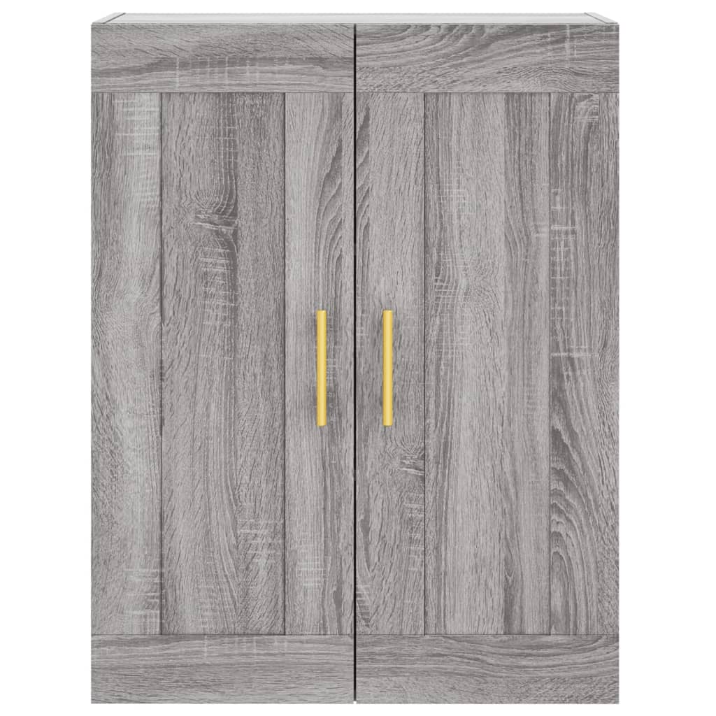 vidaXL Witrynka szary dąb sonoma 69,5x34x180cm materiał drewnopochodny