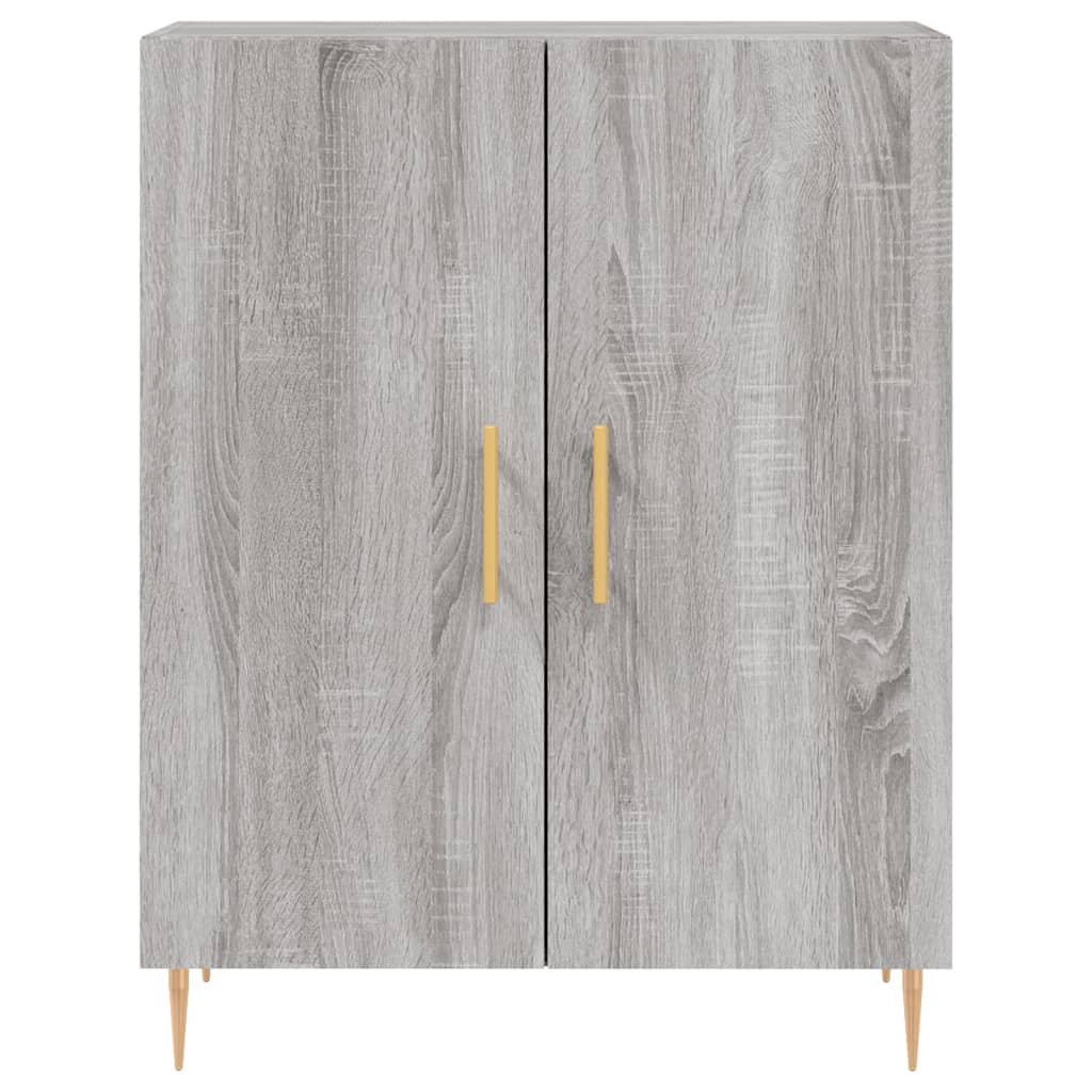 vidaXL Witrynka szary dąb sonoma 69,5x34x180cm materiał drewnopochodny