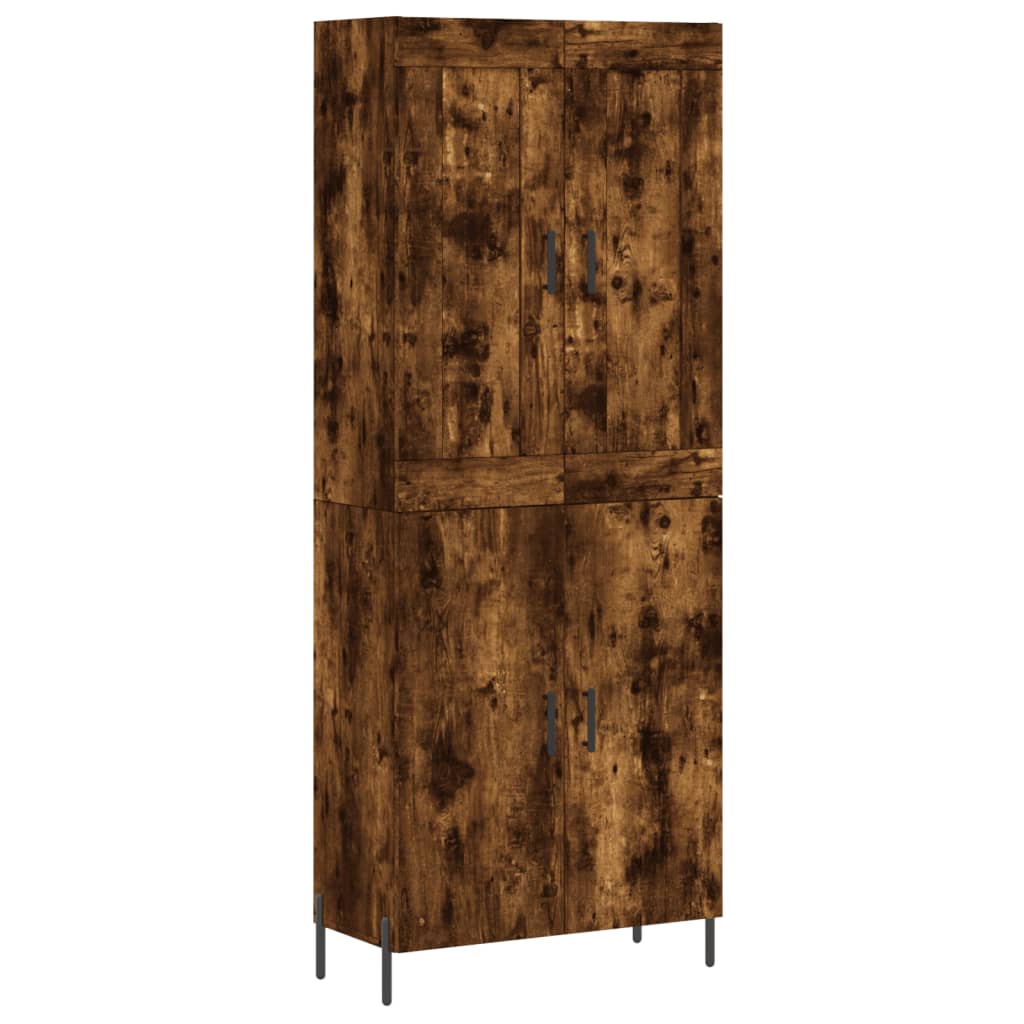 vidaXL Witrynka przydymiony dąb 69,5x34x180 cm materiał drewnopochodny