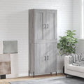 vidaXL Witrynka szary dąb sonoma 69,5x34x180cm materiał drewnopochodny