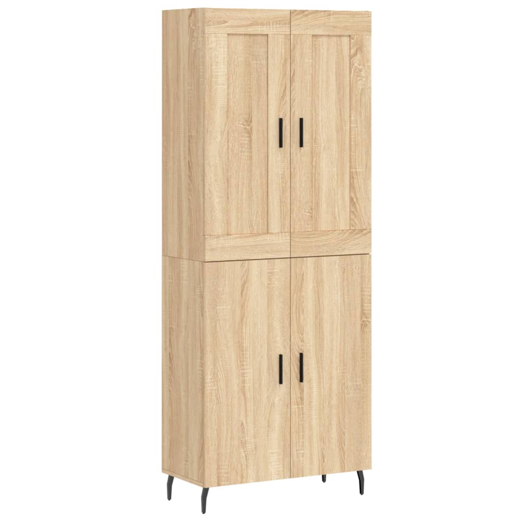vidaXL Witrynka, dąb sonoma, 69,5x34x180 cm, materiał drewnopochodny