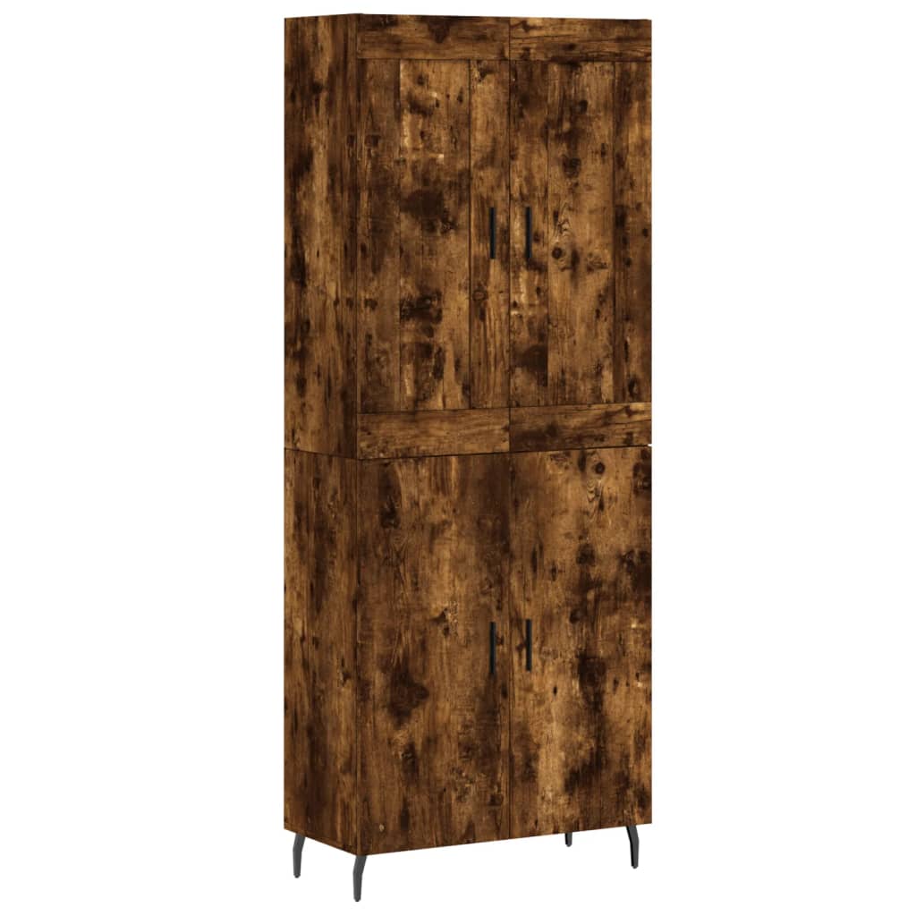 vidaXL Witrynka przydymiony dąb 69,5x34x180 cm materiał drewnopochodny