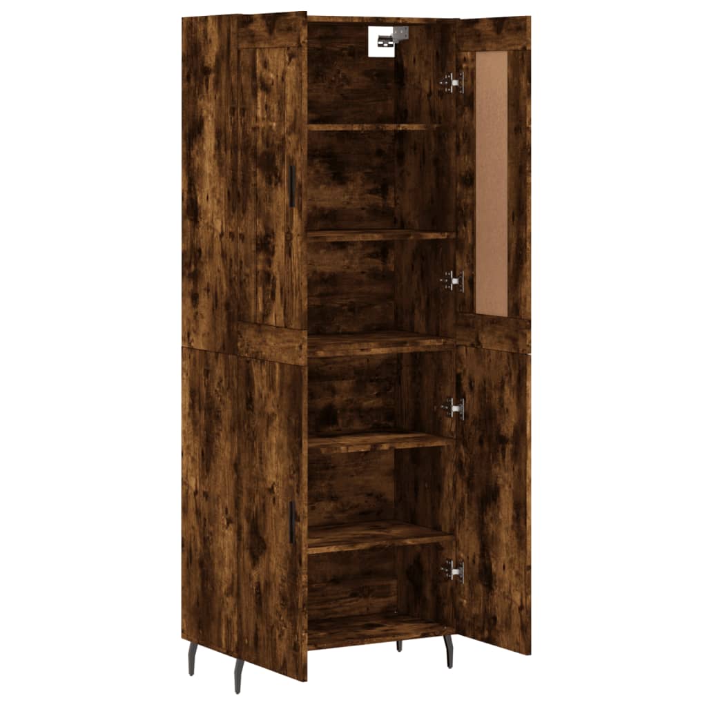vidaXL Witrynka przydymiony dąb 69,5x34x180 cm materiał drewnopochodny