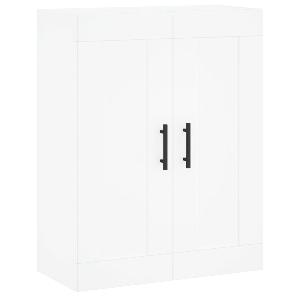 vidaXL Witrynka, biała, 69,5x34x180 cm, materiał drewnopochodny