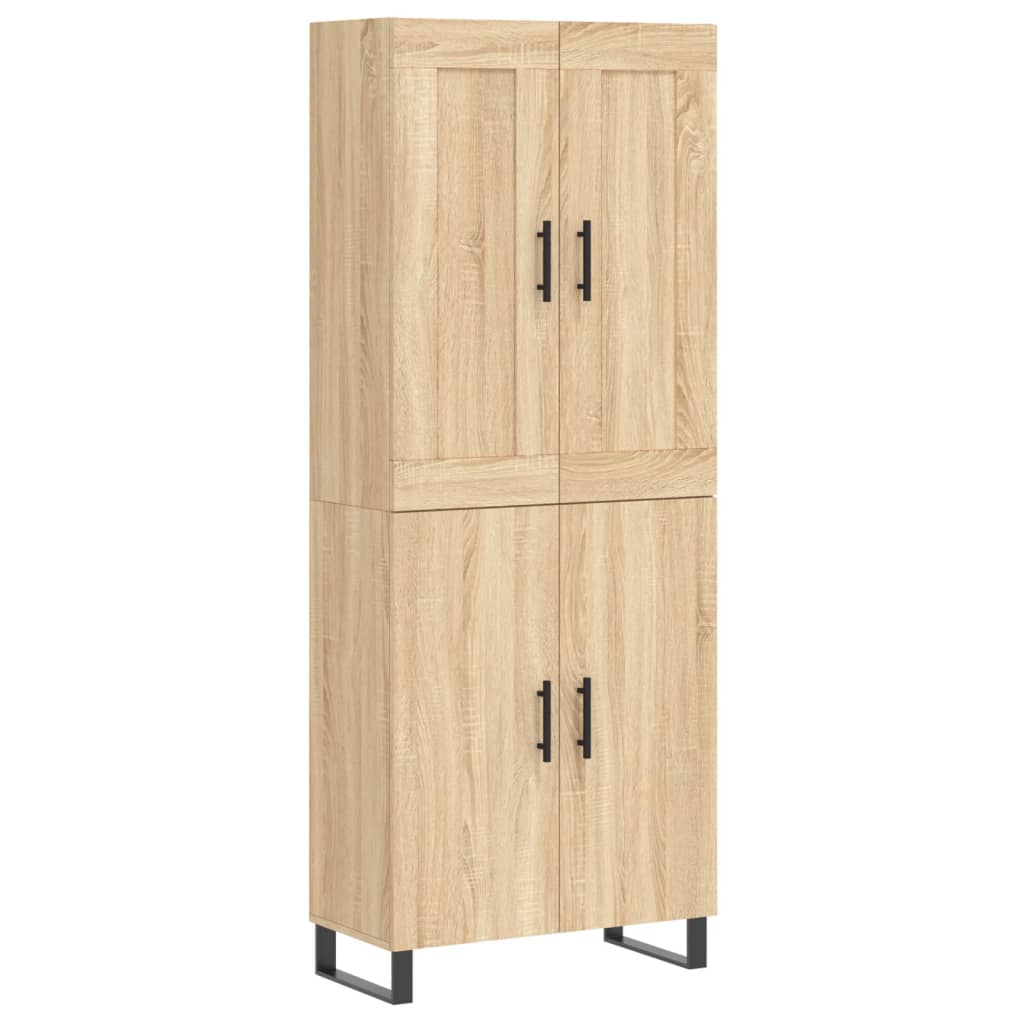 vidaXL Witrynka, dąb sonoma, 69,5x34x180 cm, materiał drewnopochodny