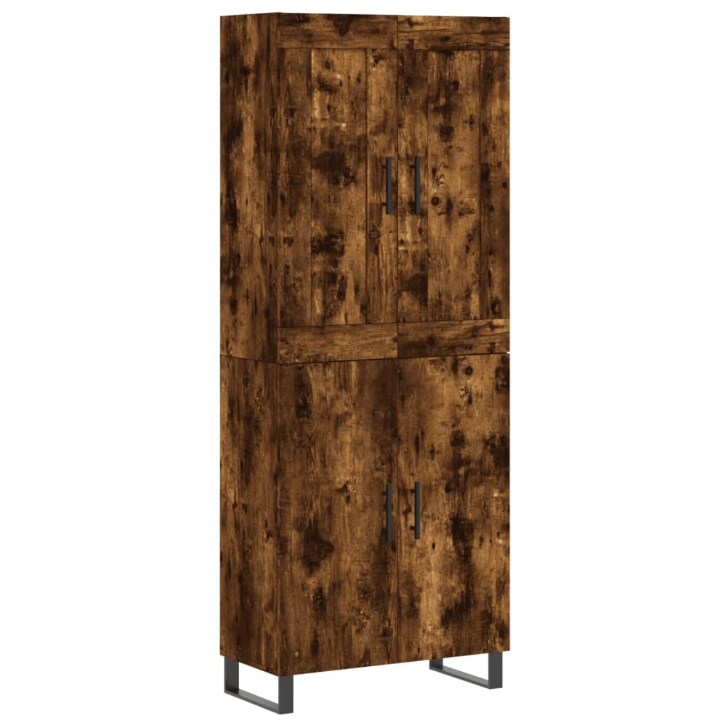 vidaXL Witrynka przydymiony dąb 69,5x34x180 cm materiał drewnopochodny