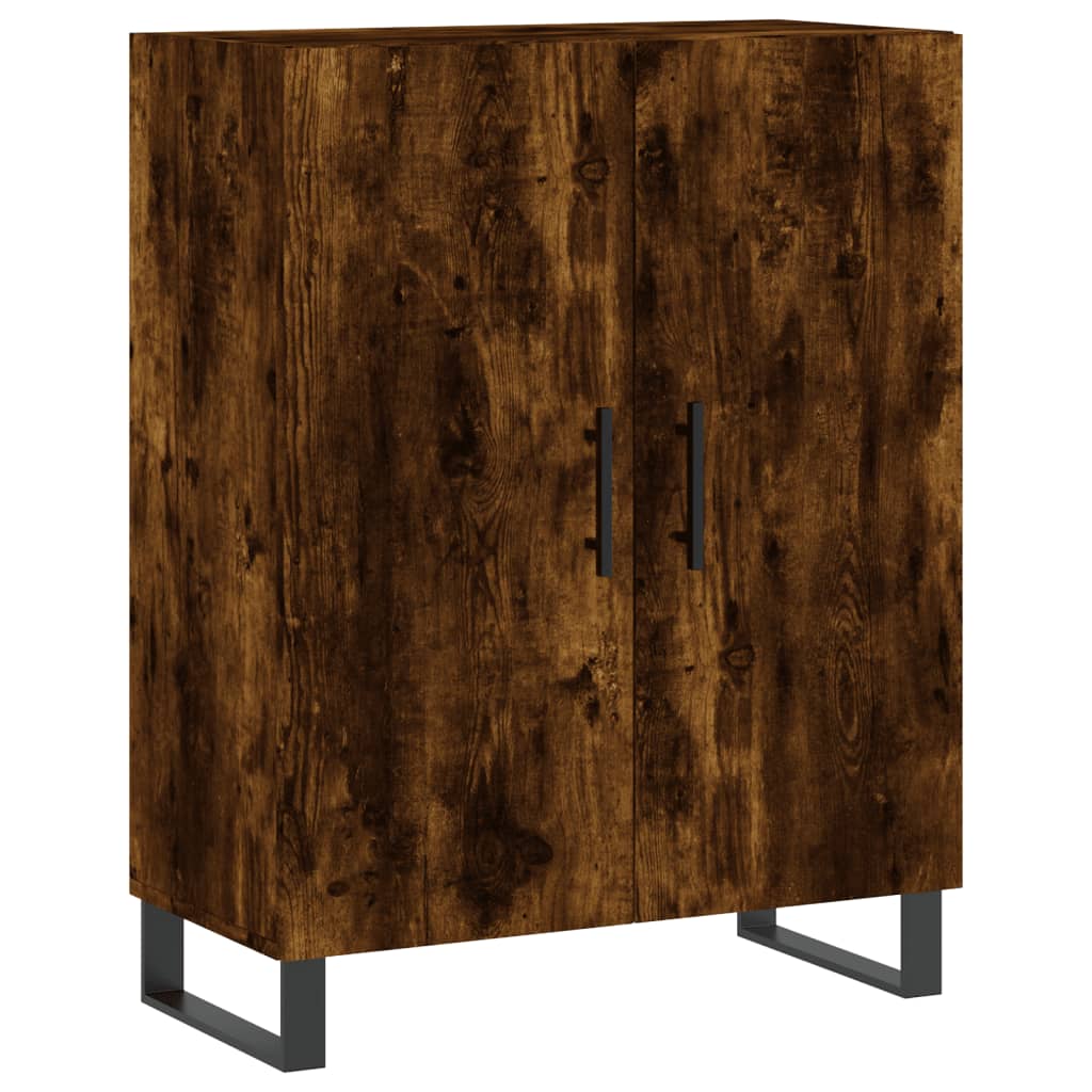 vidaXL Witrynka przydymiony dąb 69,5x34x180 cm materiał drewnopochodny