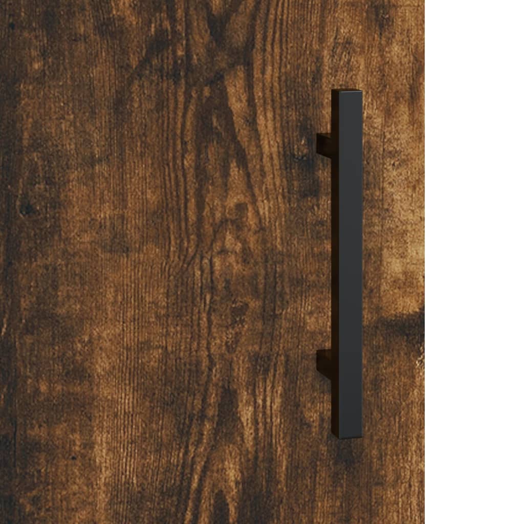 vidaXL Witrynka przydymiony dąb 69,5x34x180 cm materiał drewnopochodny
