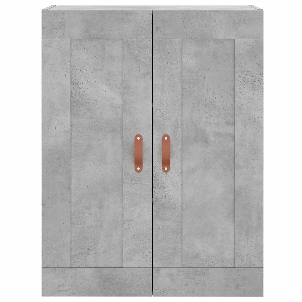 vidaXL Witrynka, szarość betonu 69,5x34x180 cm materiał drewnopochodny
