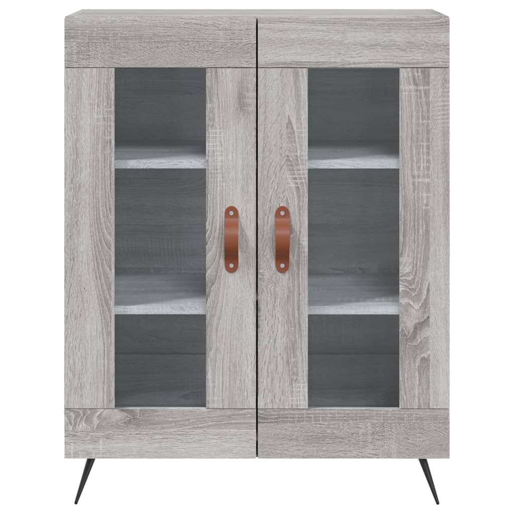 vidaXL Witrynka szary dąb sonoma 69,5x34x180cm materiał drewnopochodny