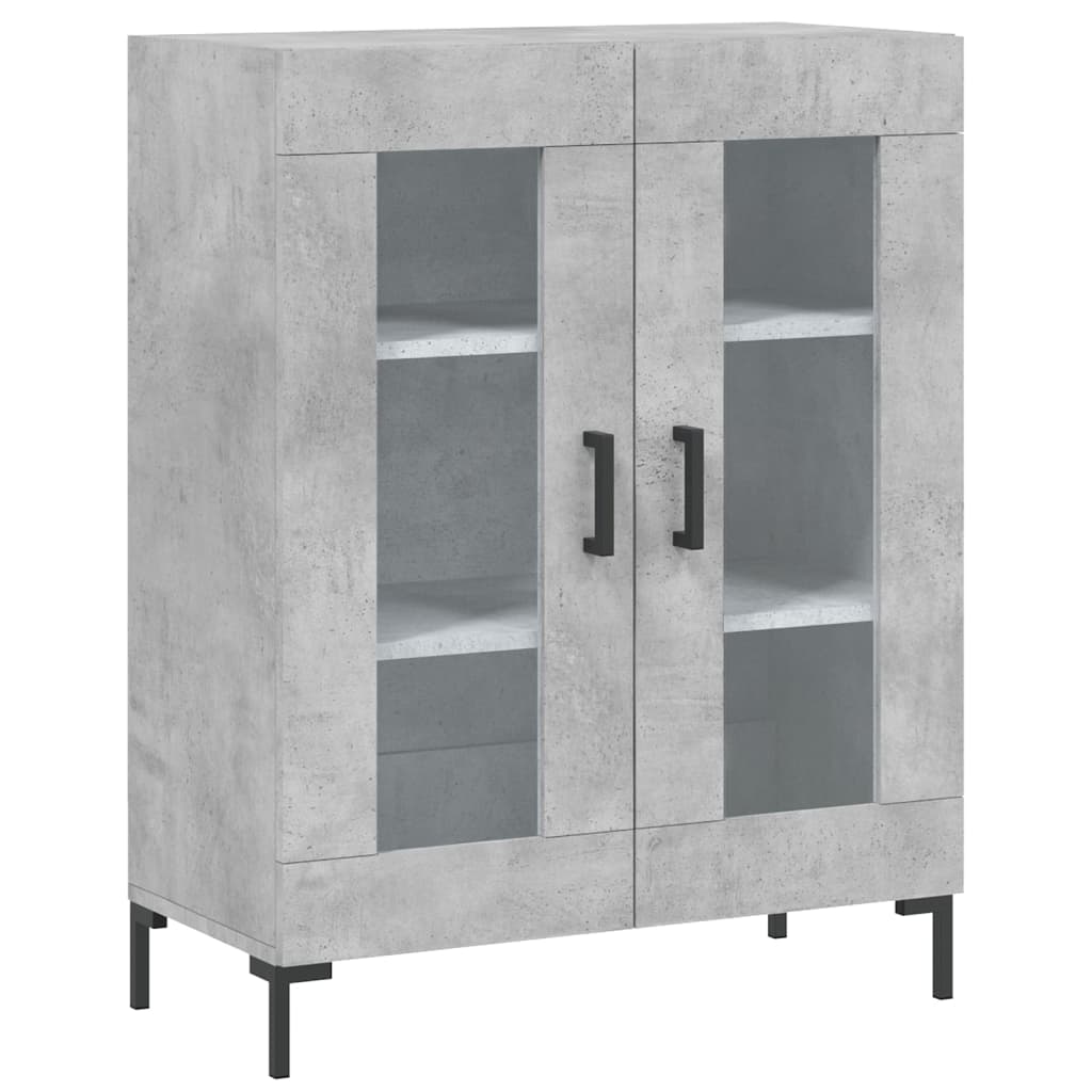 vidaXL Witrynka, szarość betonu 69,5x34x180 cm materiał drewnopochodny