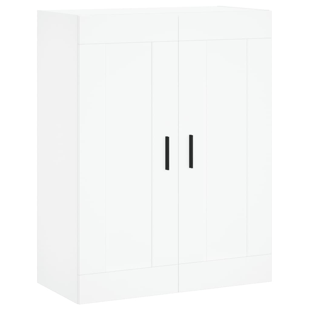 vidaXL Witrynka, biała, 69,5x34x180 cm, materiał drewnopochodny
