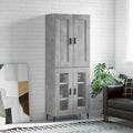 vidaXL Witrynka, szarość betonu 69,5x34x180 cm materiał drewnopochodny