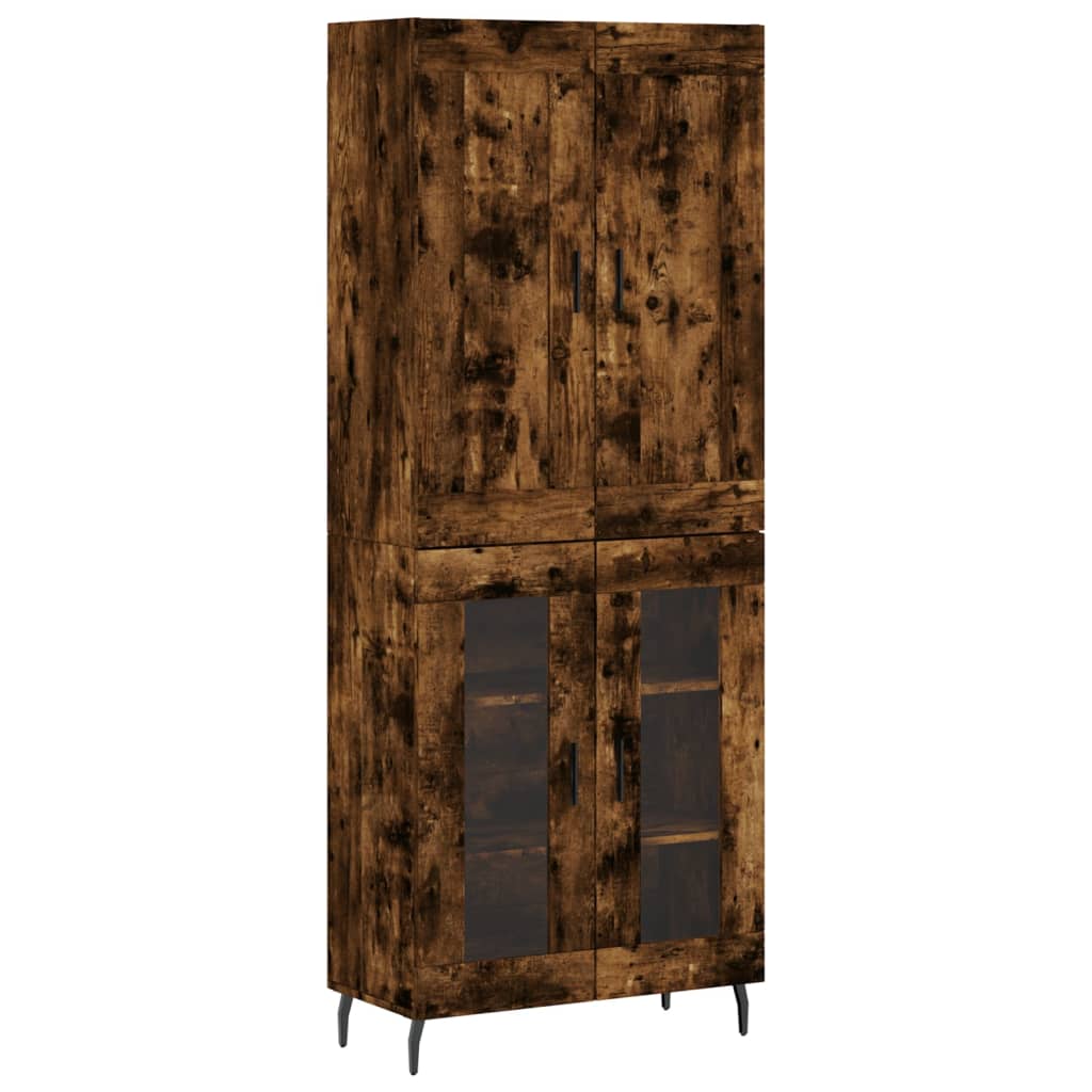 vidaXL Witrynka przydymiony dąb 69,5x34x180 cm materiał drewnopochodny