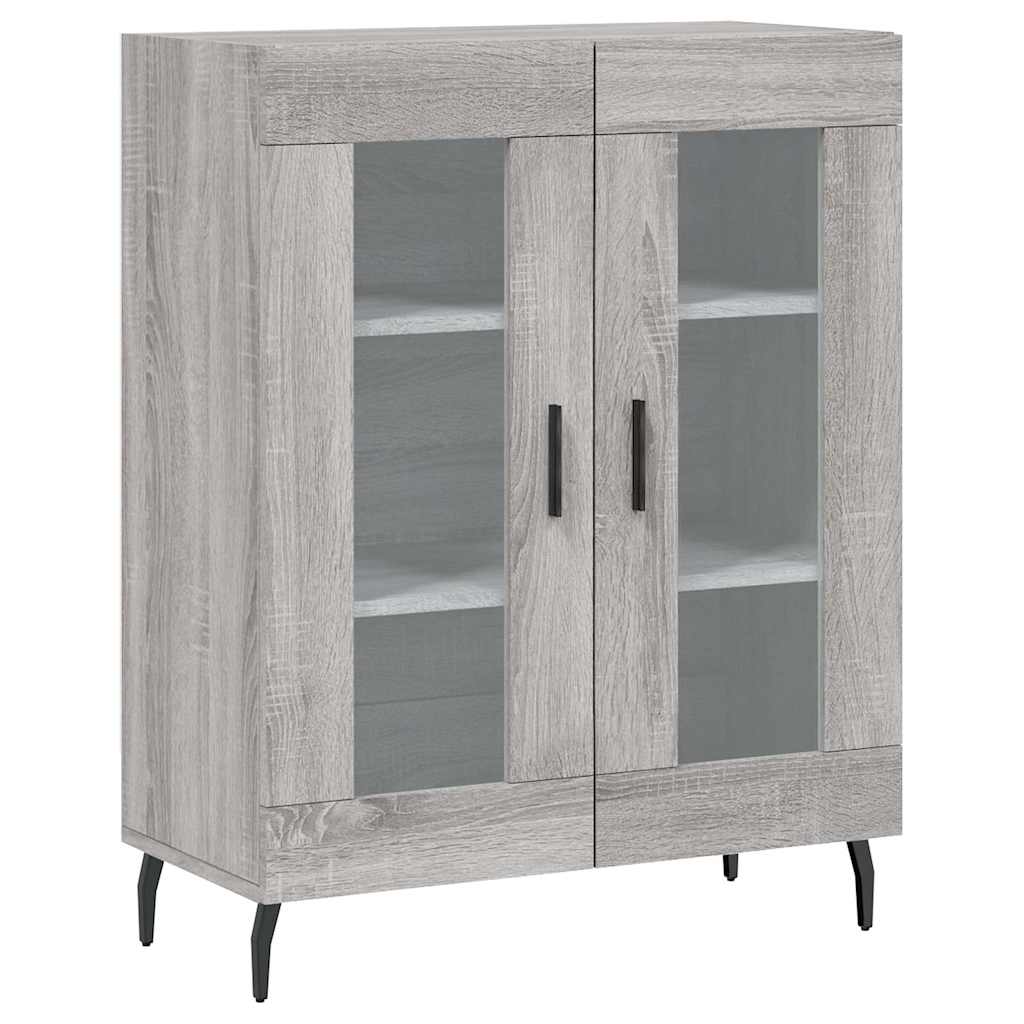 vidaXL Witrynka szary dąb sonoma 69,5x34x180cm materiał drewnopochodny