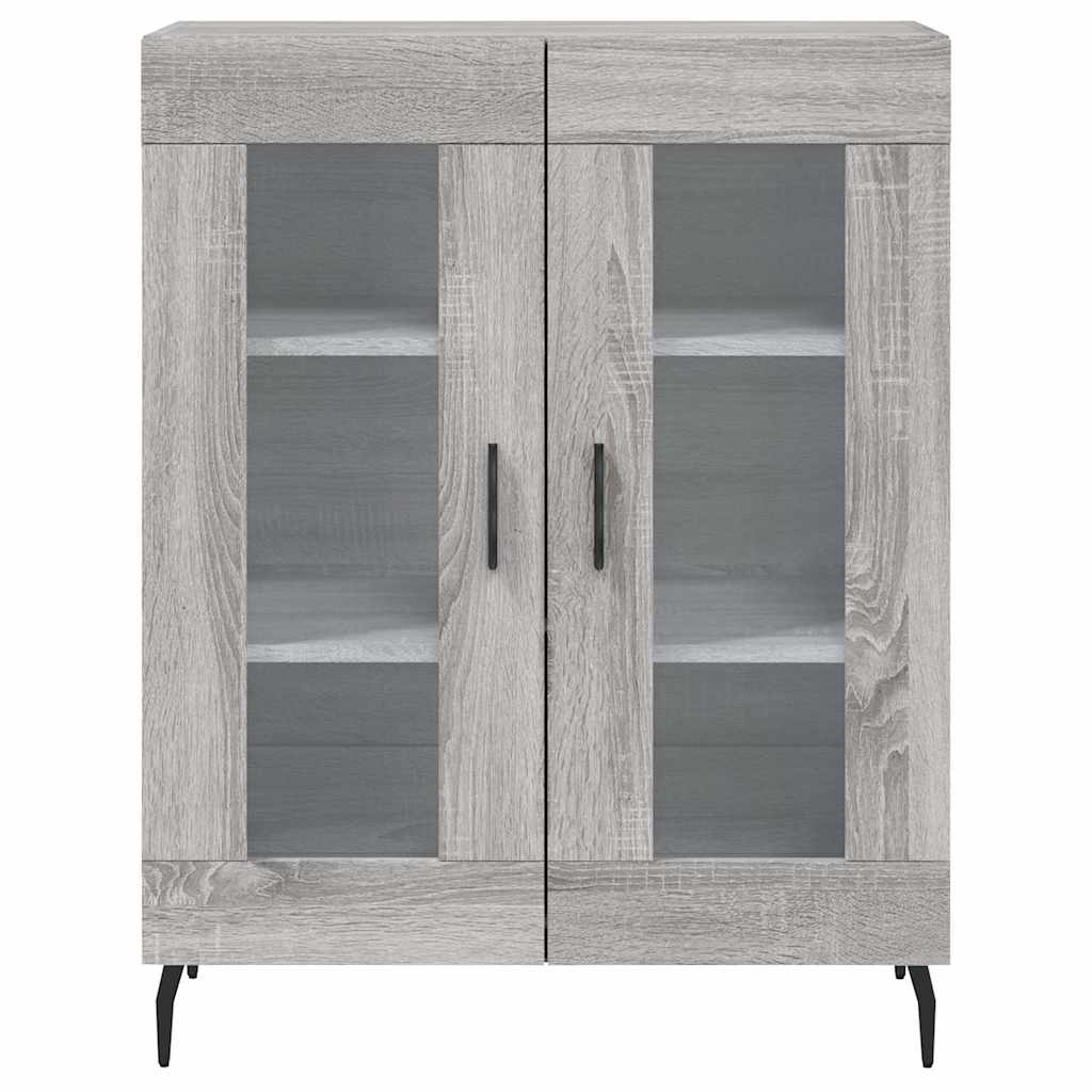 vidaXL Witrynka szary dąb sonoma 69,5x34x180cm materiał drewnopochodny