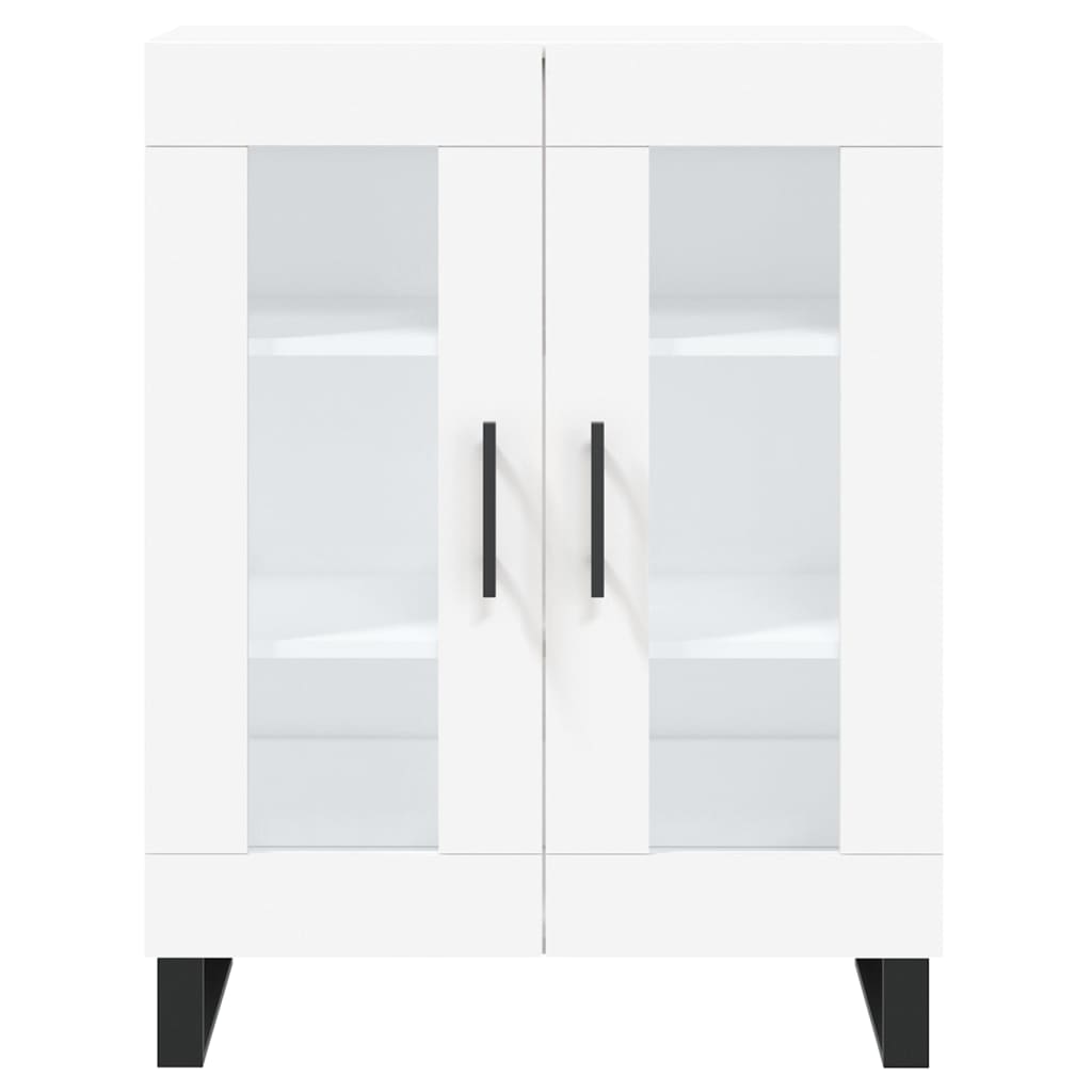 vidaXL Witrynka, biała, 69,5x34x180 cm, materiał drewnopochodny