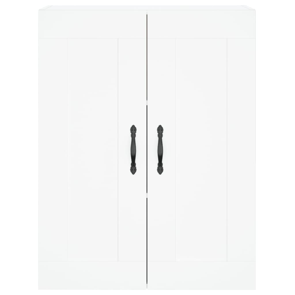 vidaXL Witrynka, biała, 69,5x34x180 cm, materiał drewnopochodny