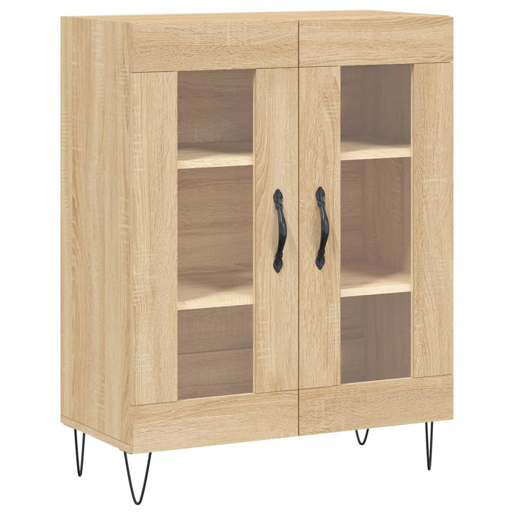 vidaXL Witrynka, dąb sonoma, 69,5x34x180 cm, materiał drewnopochodny