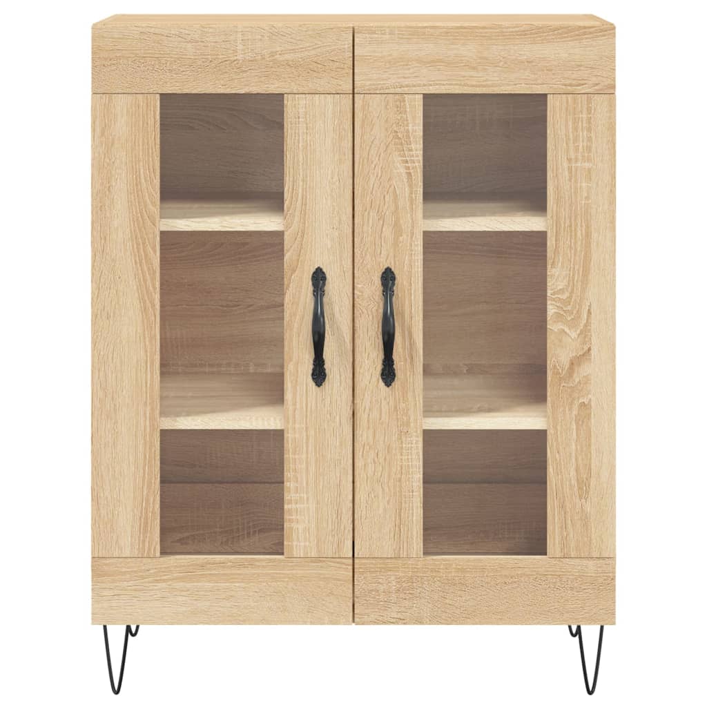 vidaXL Witrynka, dąb sonoma, 69,5x34x180 cm, materiał drewnopochodny