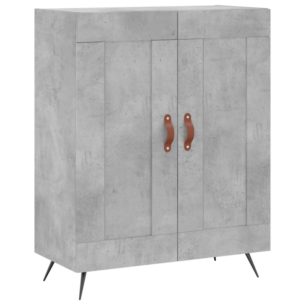 vidaXL Witrynka, szarość betonu 69,5x34x180 cm materiał drewnopochodny