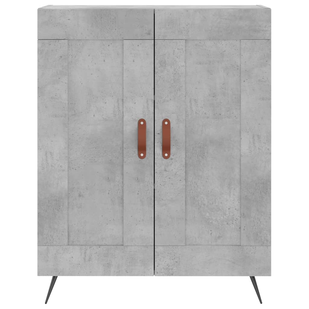 vidaXL Witrynka, szarość betonu 69,5x34x180 cm materiał drewnopochodny