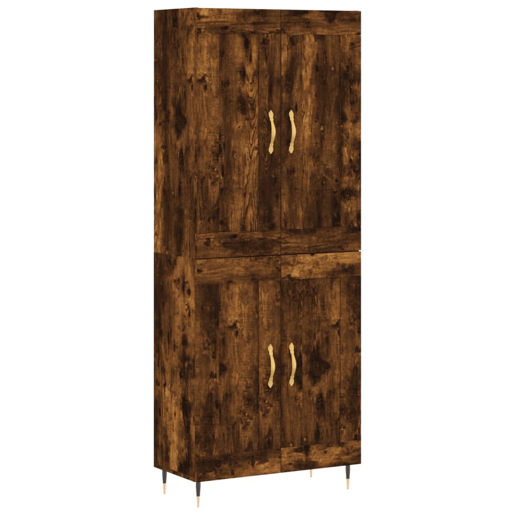 vidaXL Witrynka przydymiony dąb 69,5x34x180 cm materiał drewnopochodny