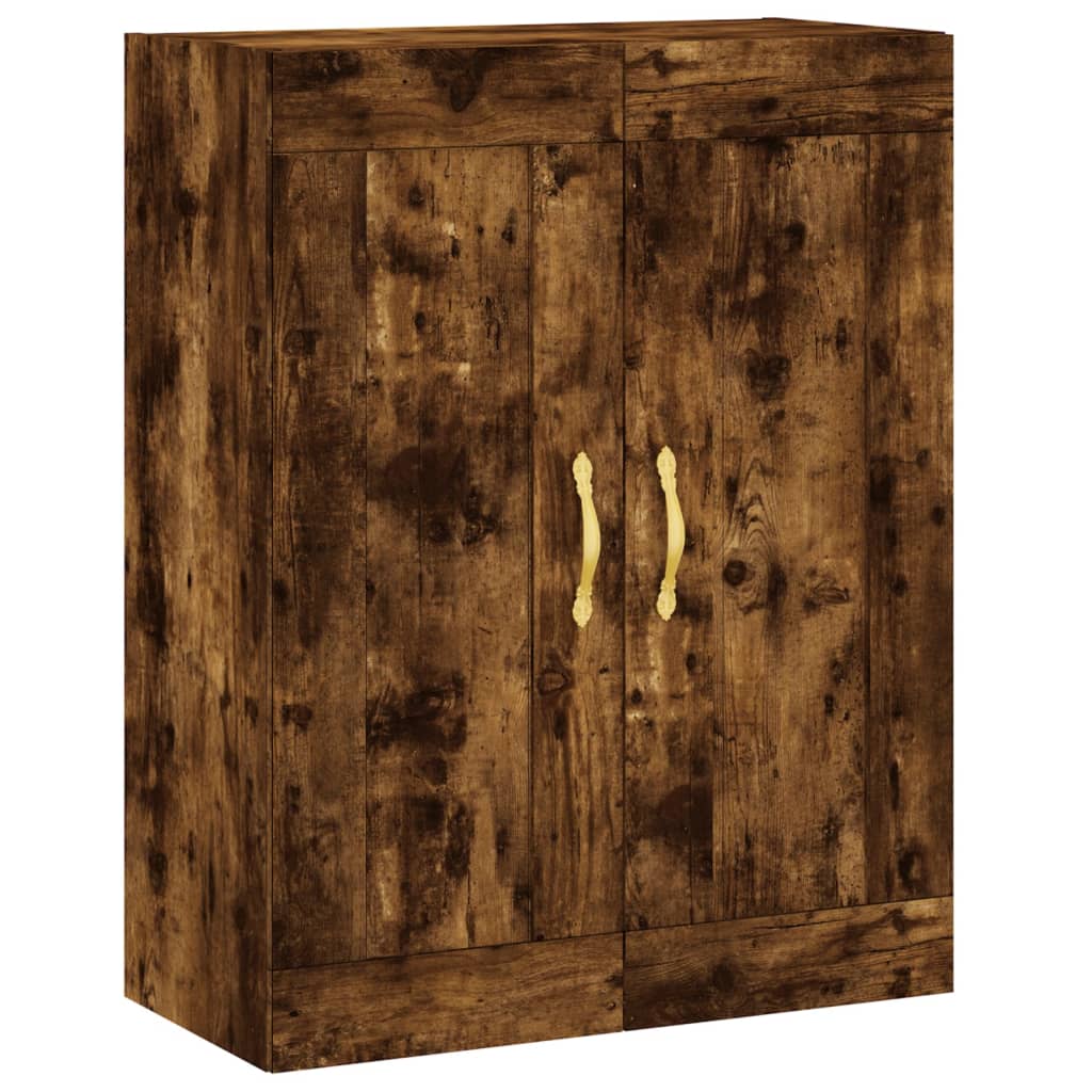 vidaXL Witrynka przydymiony dąb 69,5x34x180 cm materiał drewnopochodny