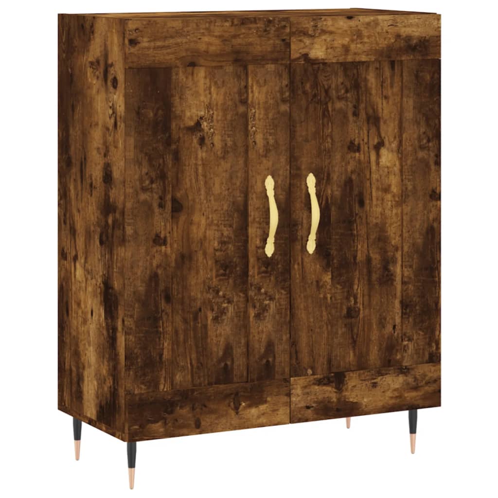 vidaXL Witrynka przydymiony dąb 69,5x34x180 cm materiał drewnopochodny