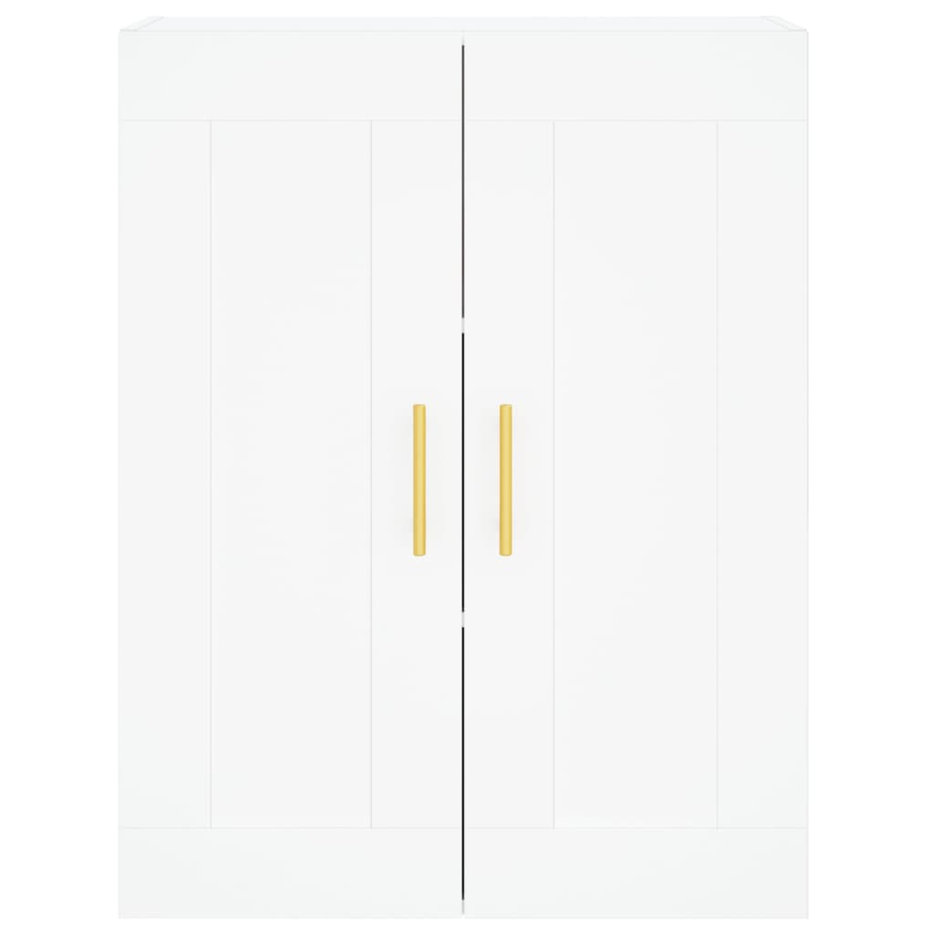 vidaXL Witrynka, biała, 69,5x34x180 cm, materiał drewnopochodny
