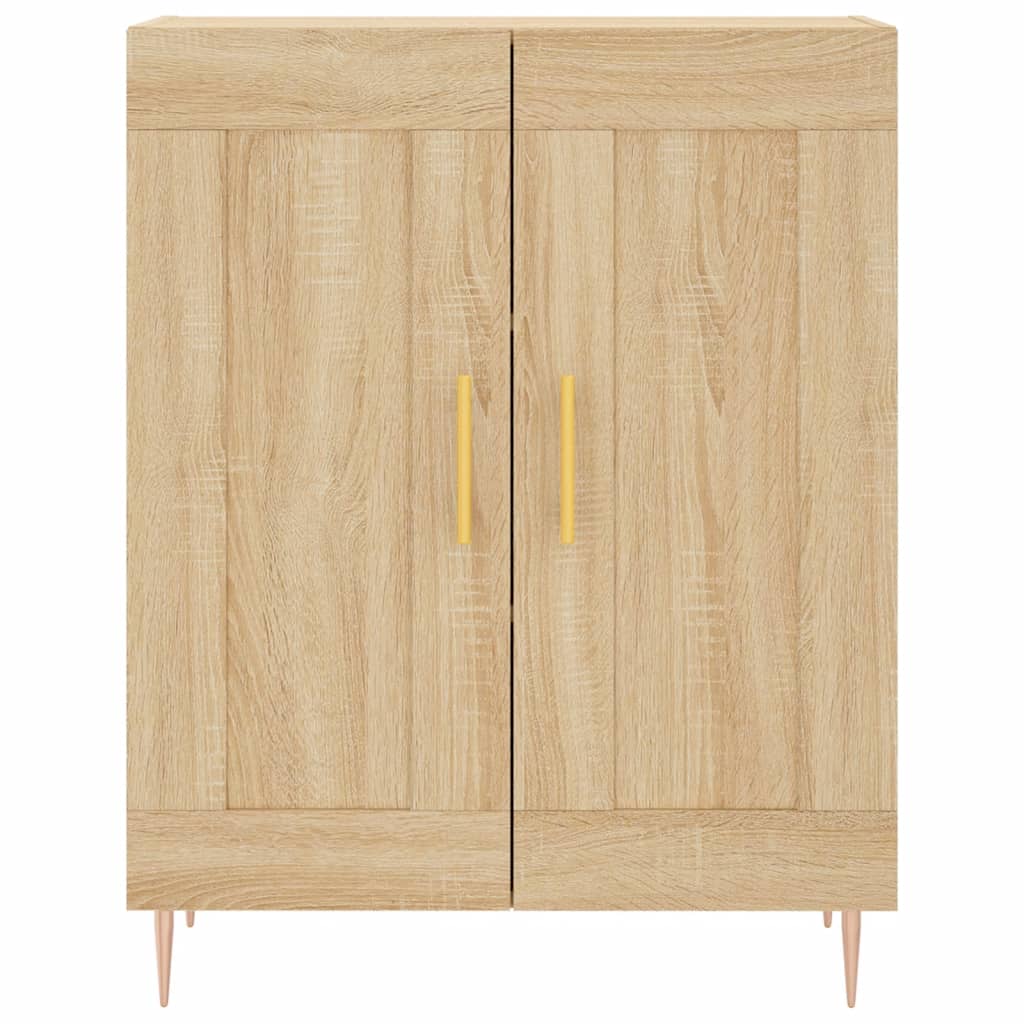 vidaXL Witrynka, dąb sonoma, 69,5x34x180 cm, materiał drewnopochodny
