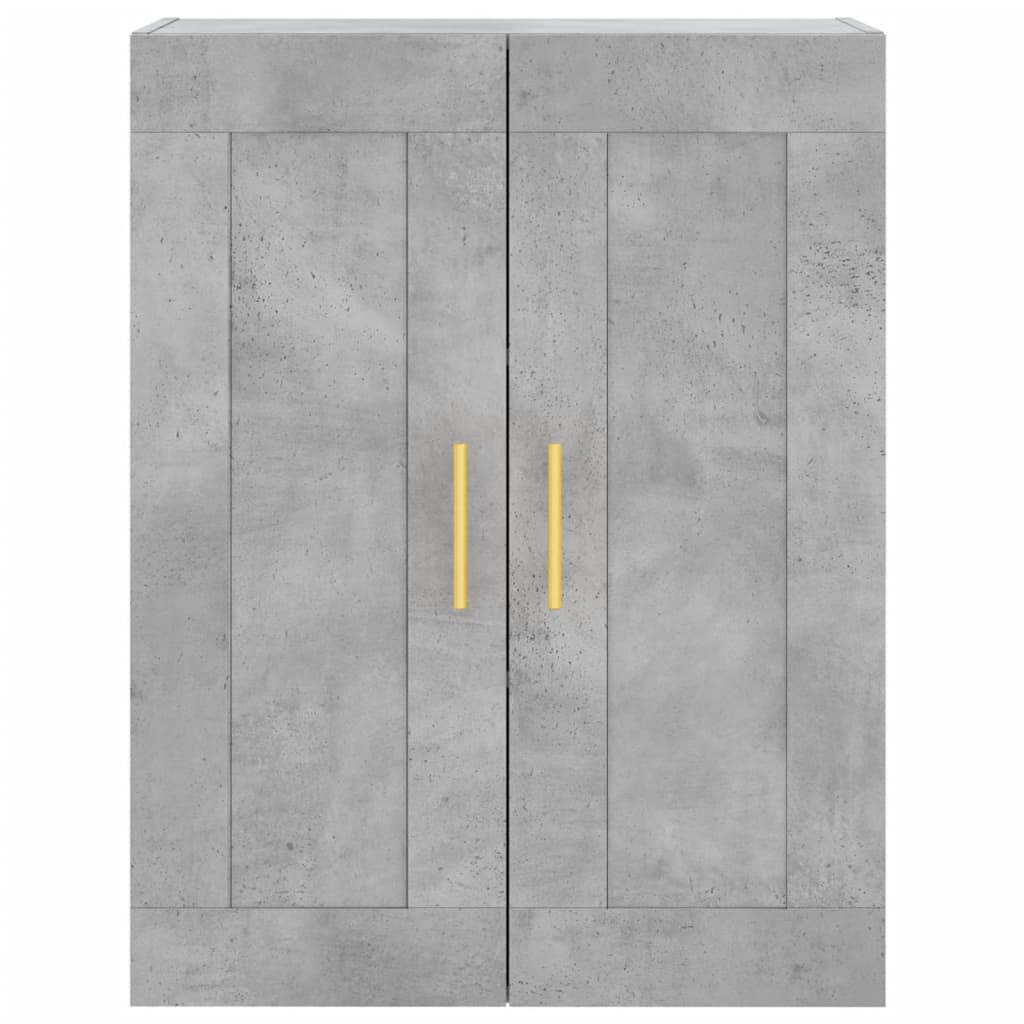 vidaXL Witrynka, szarość betonu 69,5x34x180 cm materiał drewnopochodny