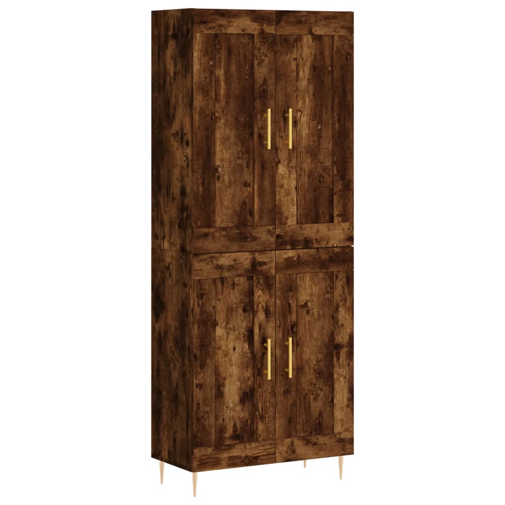 vidaXL Witrynka przydymiony dąb 69,5x34x180 cm materiał drewnopochodny
