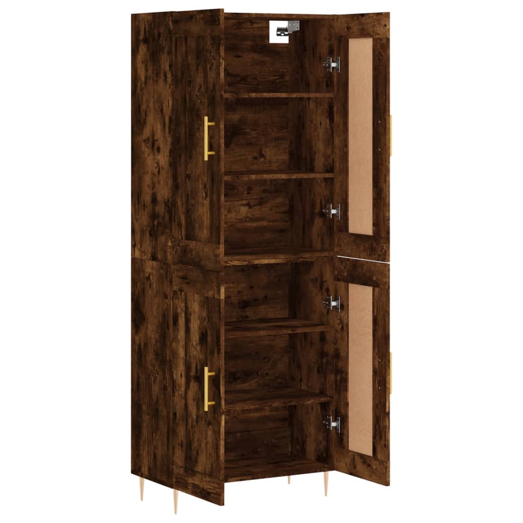 vidaXL Witrynka przydymiony dąb 69,5x34x180 cm materiał drewnopochodny