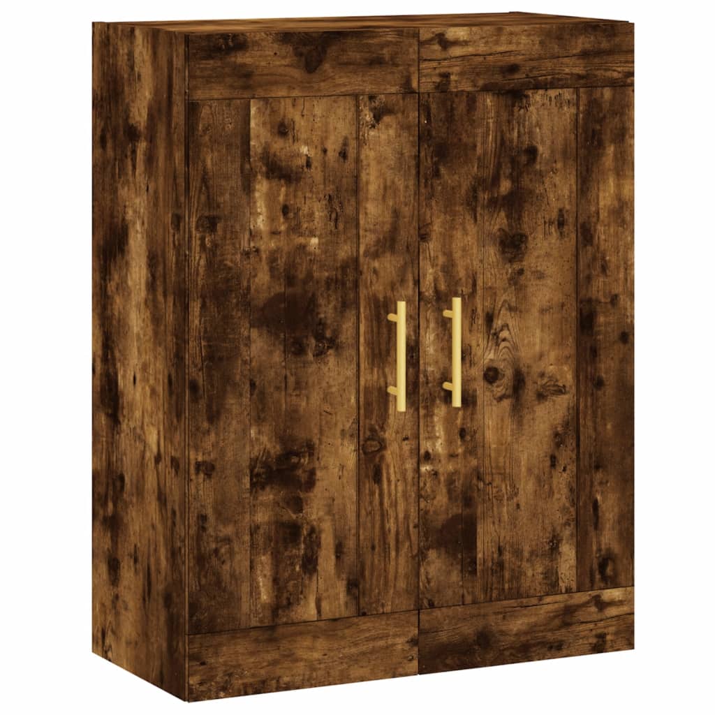 vidaXL Witrynka przydymiony dąb 69,5x34x180 cm materiał drewnopochodny