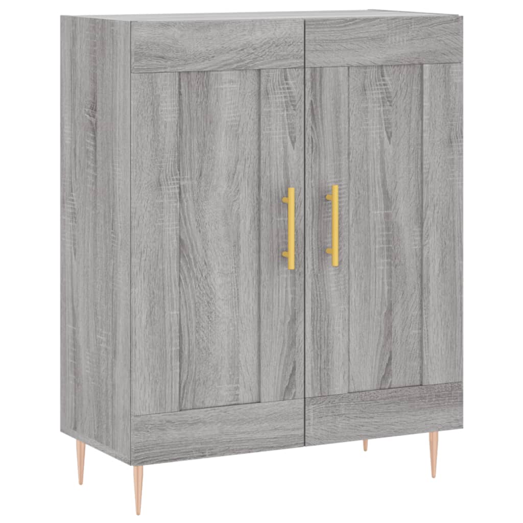 vidaXL Witrynka szary dąb sonoma 69,5x34x180cm materiał drewnopochodny
