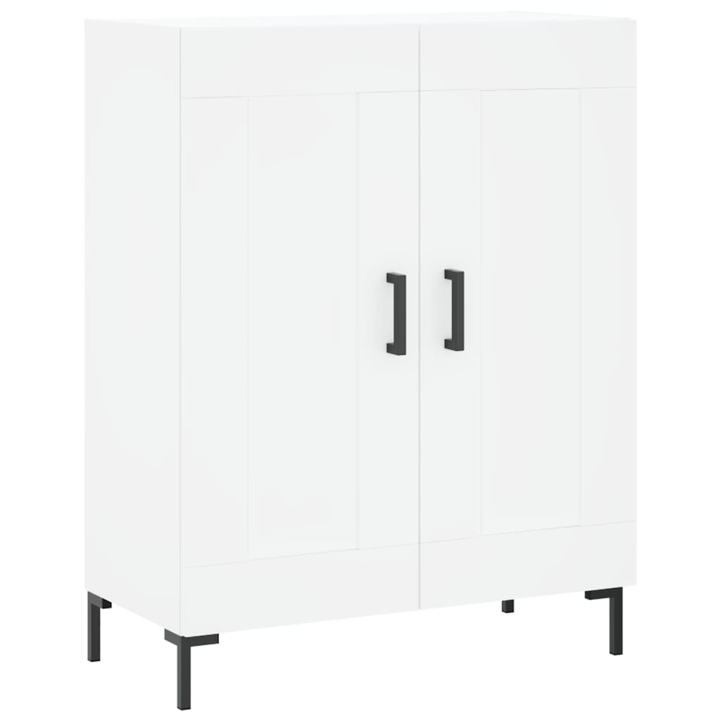 vidaXL Witrynka, biała, 69,5x34x180 cm, materiał drewnopochodny