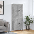 vidaXL Witrynka, szarość betonu 69,5x34x180 cm materiał drewnopochodny