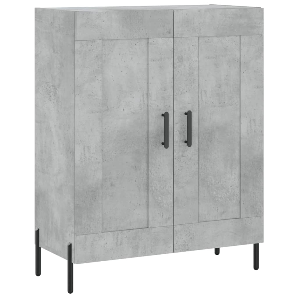 vidaXL Witrynka, szarość betonu 69,5x34x180 cm materiał drewnopochodny