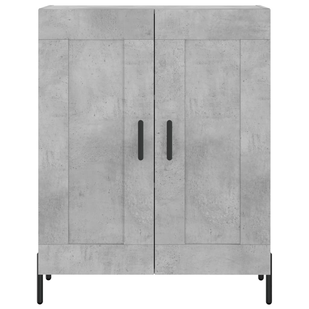 vidaXL Witrynka, szarość betonu 69,5x34x180 cm materiał drewnopochodny