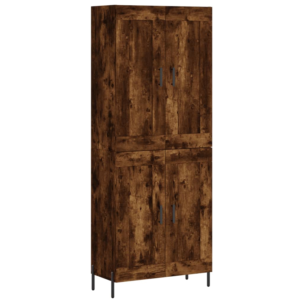 vidaXL Witrynka przydymiony dąb 69,5x34x180 cm materiał drewnopochodny