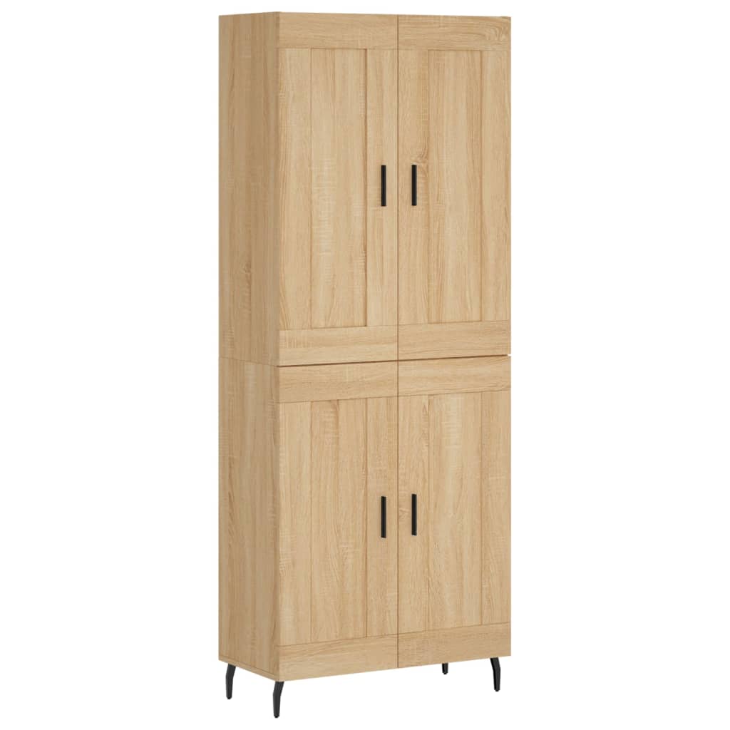 vidaXL Witrynka, dąb sonoma, 69,5x34x180 cm, materiał drewnopochodny