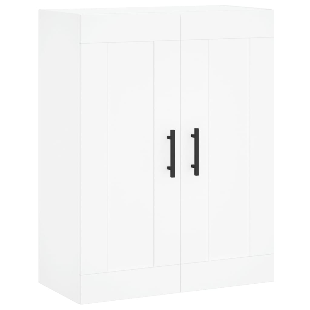 vidaXL Witrynka, biała, 69,5x34x180 cm, materiał drewnopochodny